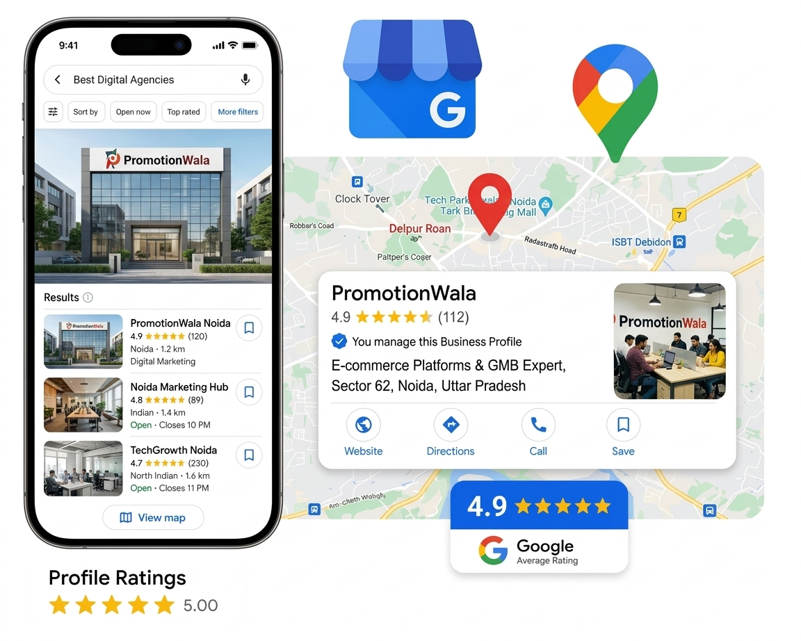 Local SEO services helping a business appear in Google Maps near me search results