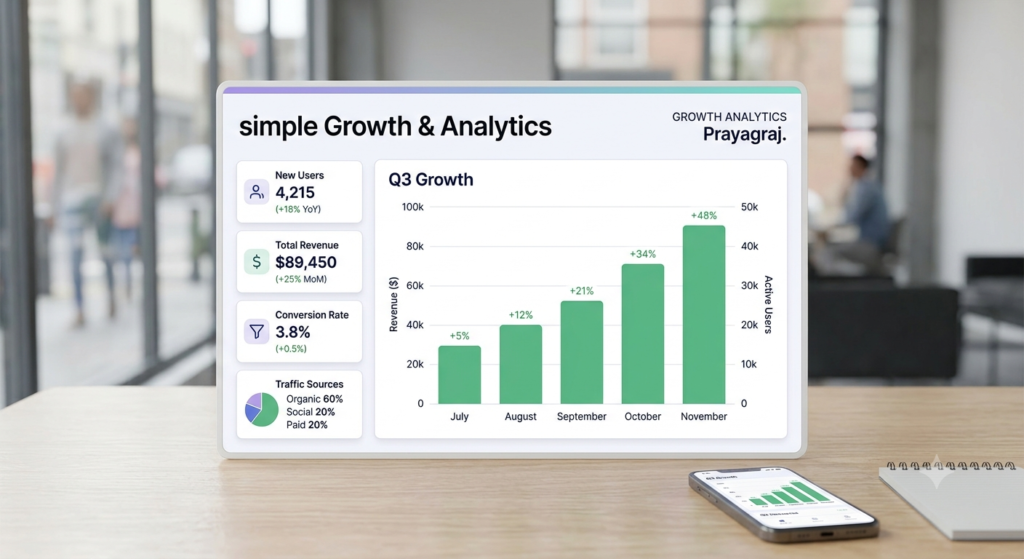 Business growth supported by professional website design